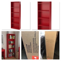 5-Shelf Bookcase RED