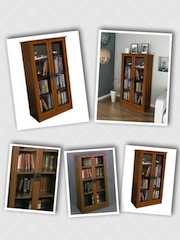 Altra Furniture Bookcase with Glass Doors